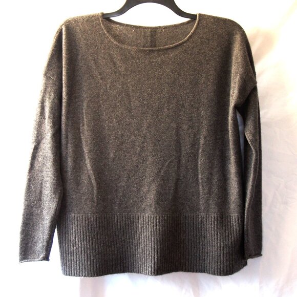 Diane Von Furstenberg Womens Sweater Gray Cashmere Long Sleeve - Picture 2 of 15